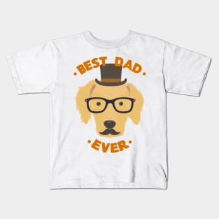 Best Dad Ever | Golden Retriever Dog Daddy | Fur Parents | Dog Dad Gifts | Fathers Day Gifts | Dog Lover Gifts Kids T-Shirt